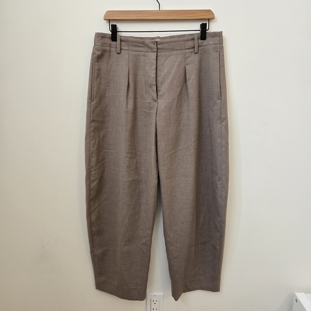 Abercrombie & Fitch Tailored Trouser Pants Womens 29 Short Taupe High Rise Work